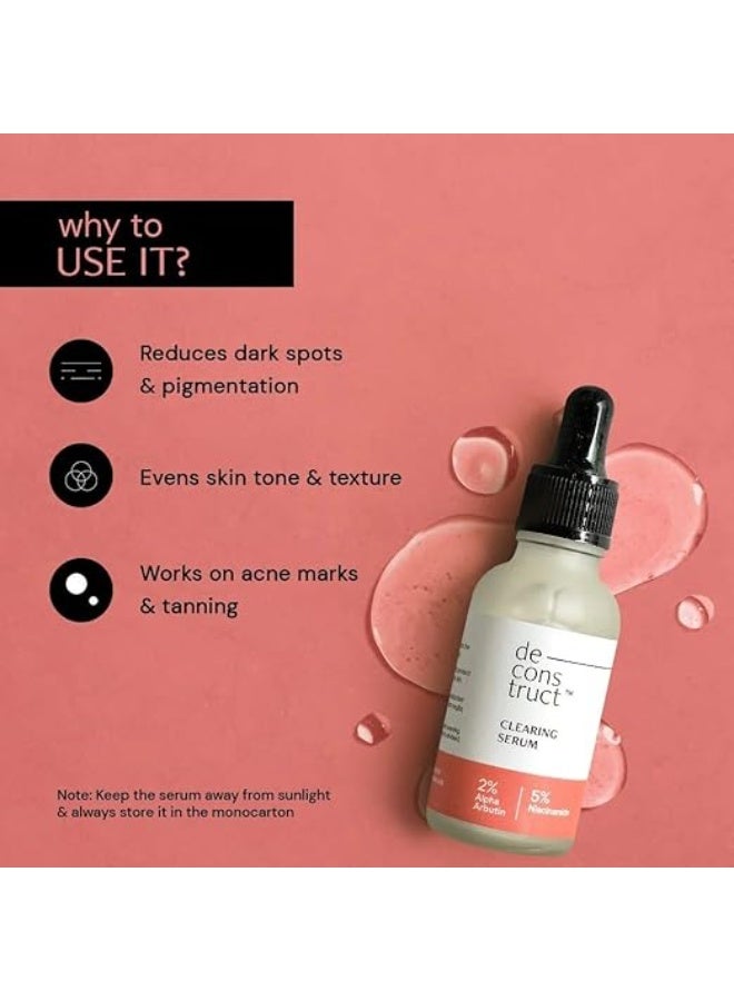 Deconstruct Niacinamide Serum | Multi-Benefit Serum for Pigmentation, Acne Marks, Dark Spots & Tanning | Tested for Oily & Sensitive Skin | 5% Niacinamide + 2% Alpha Arbutin | Beginner-Friendly| 30 ml each, pack of 2 - Image 5